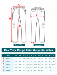 Pak Turk Boys Cargo Pants (Length)โ Front & Back View