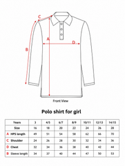 Girl Polo Shirt Full-Sleeve Casual